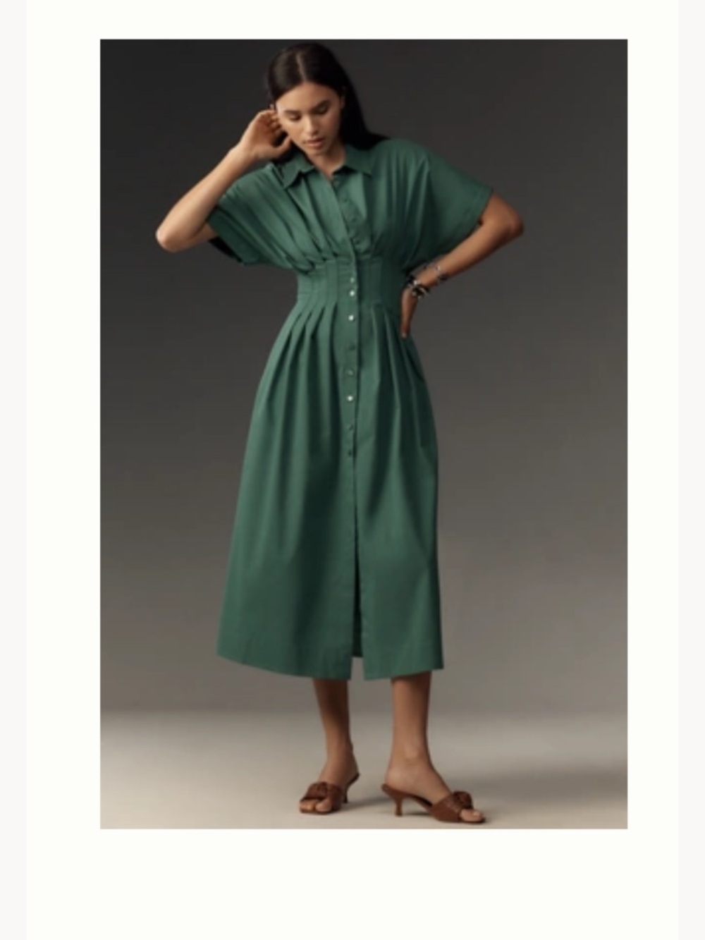 Tobie Shirt Dress by Exquise with Cinched Waist